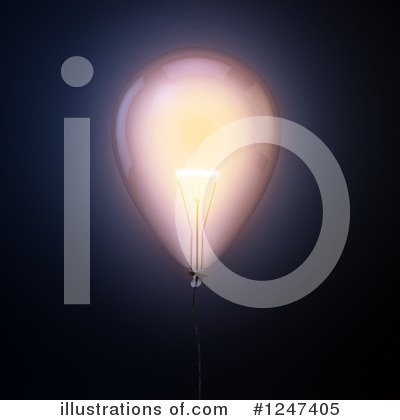 Royalty-Free (RF) Light Bulb Clipart Illustration by Mopic - Stock Sample #1247405