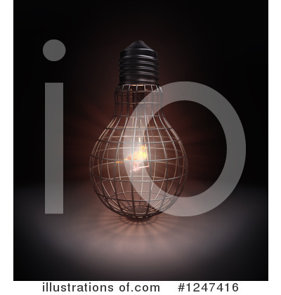 Royalty-Free (RF) Light Bulb Clipart Illustration by Mopic - Stock Sample #1247416