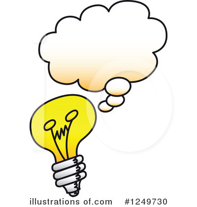 Royalty-Free (RF) Light Bulb Clipart Illustration by Zooco - Stock Sample #1249730