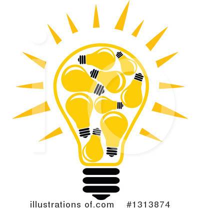 Royalty-Free (RF) Light Bulb Clipart Illustration by Vector Tradition SM - Stock Sample #1313874