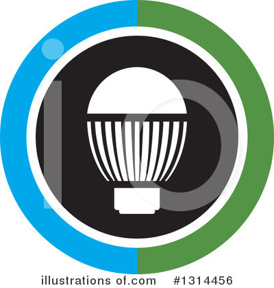 Royalty-Free (RF) Light Bulb Clipart Illustration by Lal Perera - Stock Sample #1314456