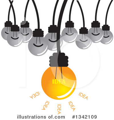 Royalty-Free (RF) Light Bulb Clipart Illustration by ColorMagic - Stock Sample #1342109