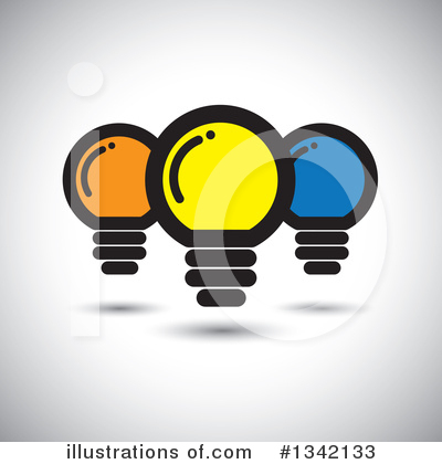 Royalty-Free (RF) Light Bulb Clipart Illustration by ColorMagic - Stock Sample #1342133