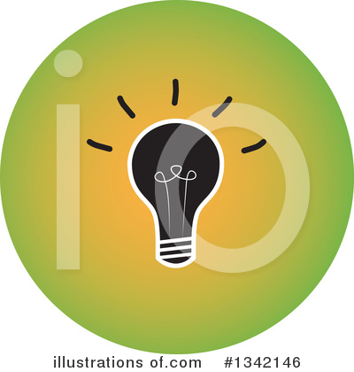 Royalty-Free (RF) Light Bulb Clipart Illustration by ColorMagic - Stock Sample #1342146