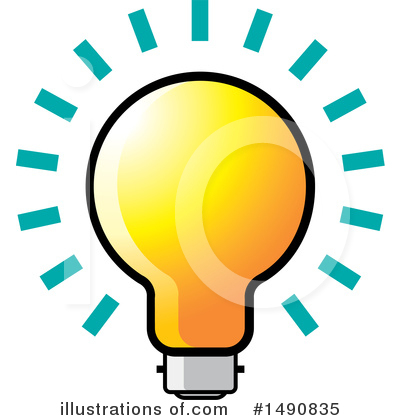 Royalty-Free (RF) Light Bulb Clipart Illustration by Lal Perera - Stock Sample #1490835
