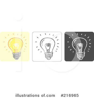 Royalty-Free (RF) Light Bulb Clipart Illustration by Qiun - Stock Sample #216965