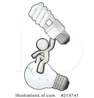 Royalty-Free (RF) Light Bulb Clipart Illustration by Leo Blanchette - Stock Sample #219741