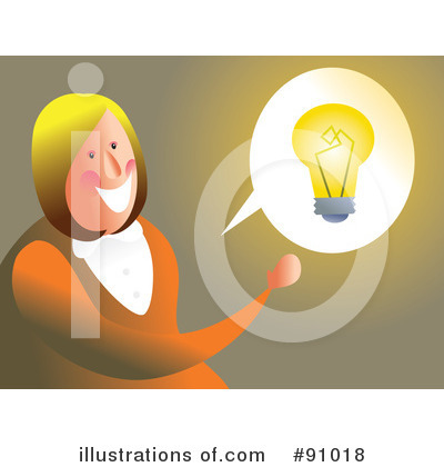 Royalty-Free (RF) Light Bulb Clipart Illustration by Prawny - Stock Sample #91018