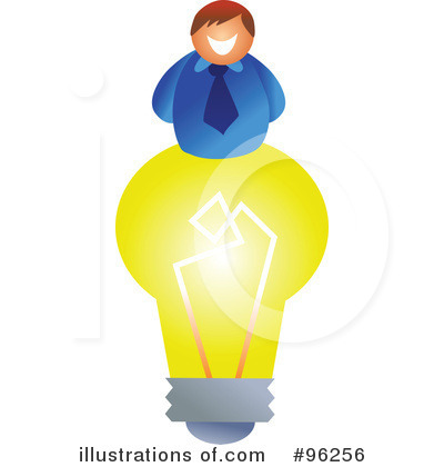 Royalty-Free (RF) Light Bulb Clipart Illustration by Prawny - Stock Sample #96256