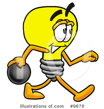 Royalty-Free (RF) Light Bulb Clipart Illustration by Mascot Junction - Stock Sample #9670
