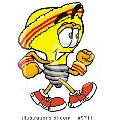Royalty-Free (RF) Light Bulb Clipart Illustration by Mascot Junction - Stock Sample #9711