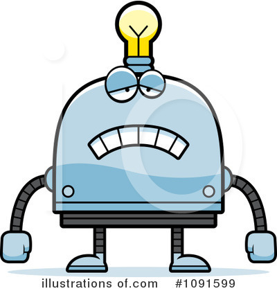 Royalty-Free (RF) Light Bulb Robot Clipart Illustration by Cory Thoman - Stock Sample #1091599