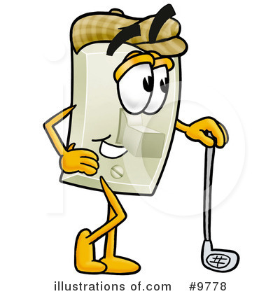 Royalty-Free (RF) Light Switch Clipart Illustration by Mascot Junction - Stock Sample #9778