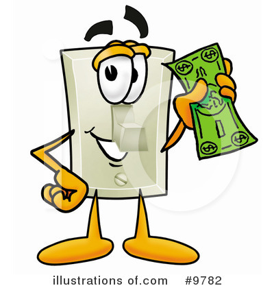 Royalty-Free (RF) Light Switch Clipart Illustration by Mascot Junction - Stock Sample #9782