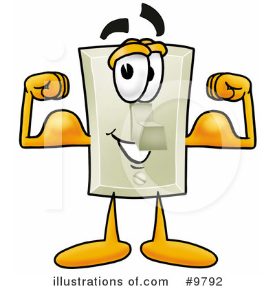Royalty-Free (RF) Light Switch Clipart Illustration by Mascot Junction - Stock Sample #9792