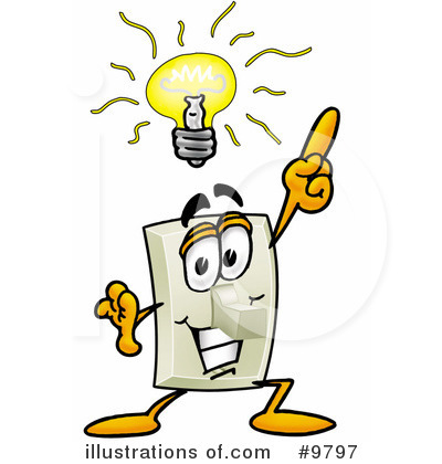 Royalty-Free (RF) Light Switch Clipart Illustration by Toons4Biz - Stock Sample #9797