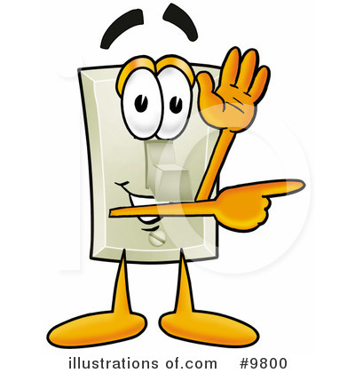 Royalty-Free (RF) Light Switch Clipart Illustration by Mascot Junction - Stock Sample #9800
