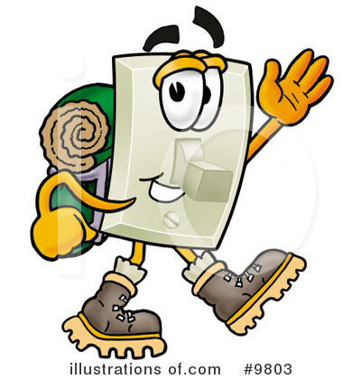 Royalty-Free (RF) Light Switch Clipart Illustration by Mascot Junction - Stock Sample #9803