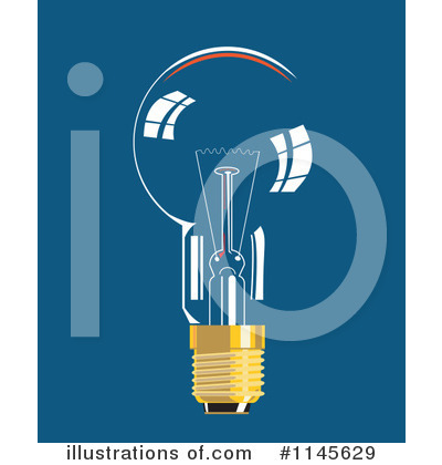 Royalty-Free (RF) Lightbulb Clipart Illustration by patrimonio - Stock Sample #1145629