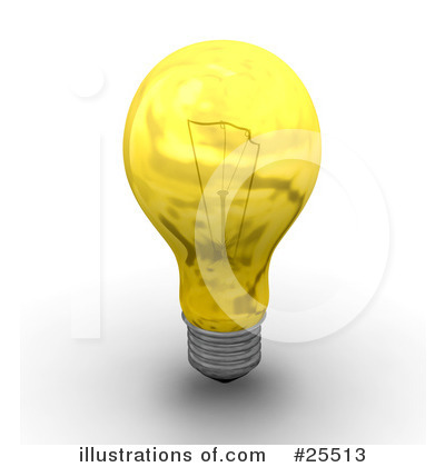 Royalty-Free (RF) Lightbulb Clipart Illustration by KJ Pargeter - Stock Sample #25513