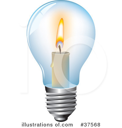 Royalty-Free (RF) Lightbulb Clipart Illustration by Eugene - Stock Sample #37568