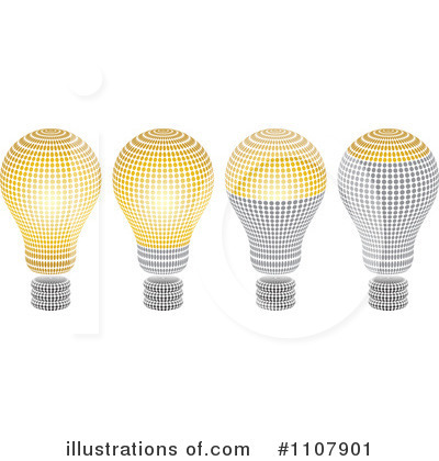 Royalty-Free (RF) Lightbulbs Clipart Illustration by Andrei Marincas - Stock Sample #1107901