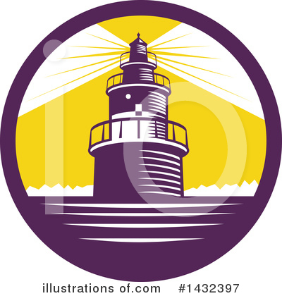Royalty-Free (RF) Lighthouse Clipart Illustration by patrimonio - Stock Sample #1432397