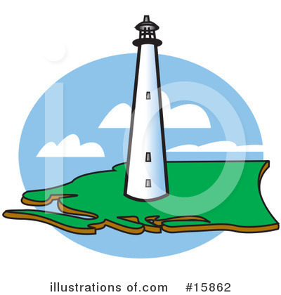 Royalty-Free (RF) Lighthouse Clipart Illustration by Andy Nortnik - Stock Sample #15862