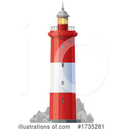 Royalty-Free (RF) Lighthouse Clipart Illustration by Vector Tradition SM - Stock Sample #1735281