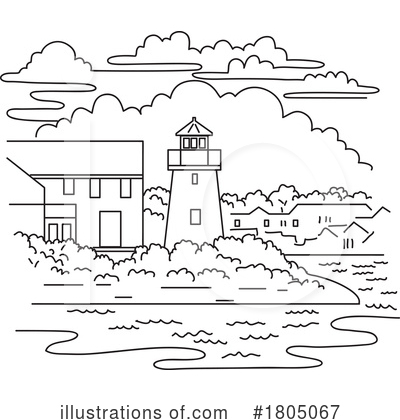 Royalty-Free (RF) Lighthouse Clipart Illustration by patrimonio - Stock Sample #1805067
