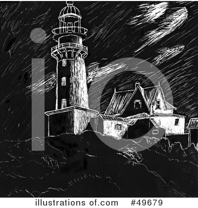 Royalty-Free (RF) Lighthouse Clipart Illustration by Arena Creative - Stock Sample #49679
