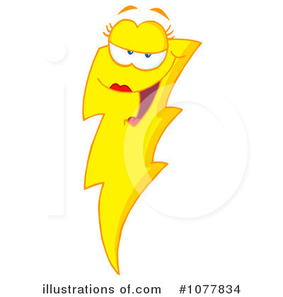 Royalty-Free (RF) Lightning Clipart Illustration by Hit Toon - Stock Sample #1077834