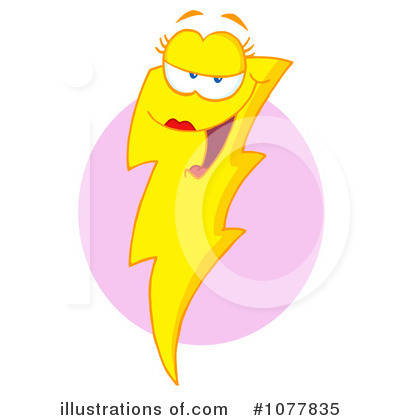 Royalty-Free (RF) Lightning Clipart Illustration by Hit Toon - Stock Sample #1077835