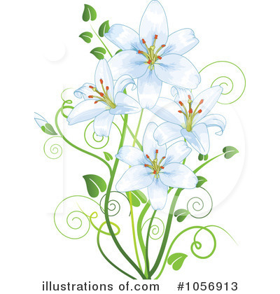 Royalty-Free (RF) Lilies Clipart Illustration by Pushkin - Stock Sample #1056913