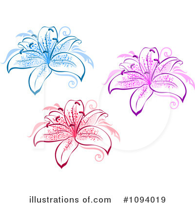 Royalty-Free (RF) Lilies Clipart Illustration by Vector Tradition SM - Stock Sample #1094019