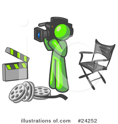 Filming Clipart #24252 by Leo Blanchette