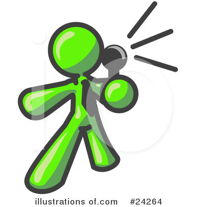 Royalty-Free (RF) Lime Green Collection Clipart Illustration by Leo Blanchette - Stock Sample #24264