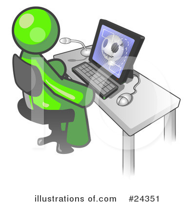 Royalty-Free (RF) Lime Green Collection Clipart Illustration by Leo Blanchette - Stock Sample #24351