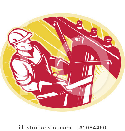 Royalty-Free (RF) Lineman Clipart Illustration by patrimonio - Stock Sample #1084460