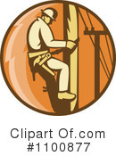 Lineman Clipart #1100877 by patrimonio