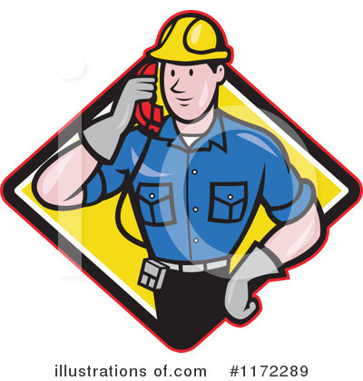 Telephone Repairman Clipart #1172289 by patrimonio
