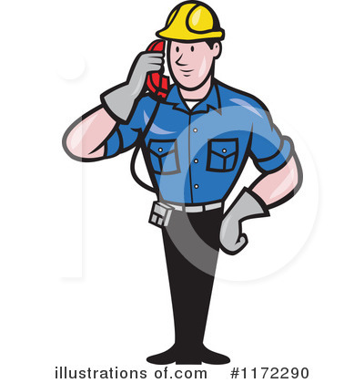 Telephone Repairman Clipart #1172290 by patrimonio