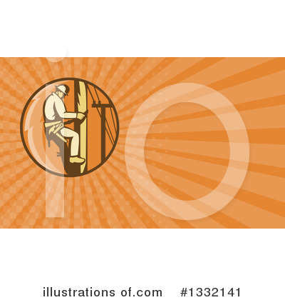 Royalty-Free (RF) Lineman Clipart Illustration by patrimonio - Stock Sample #1332141