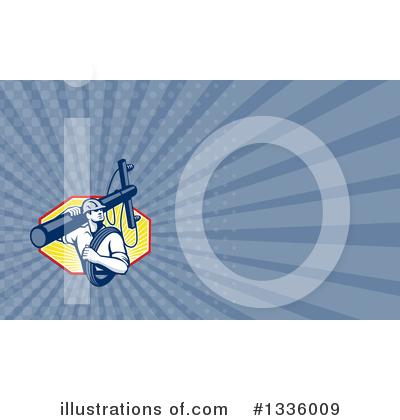 Royalty-Free (RF) Lineman Clipart Illustration by patrimonio - Stock Sample #1336009