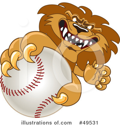 Royalty-Free (RF) Lion Character Clipart Illustration by Mascot Junction - Stock Sample #49531