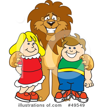 Royalty-Free (RF) Lion Character Clipart Illustration by Mascot Junction - Stock Sample #49549