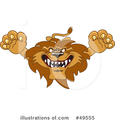 Royalty-Free (RF) Lion Character Clipart Illustration by Mascot Junction - Stock Sample #49555