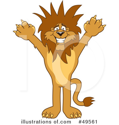 Royalty-Free (RF) Lion Character Clipart Illustration by Mascot Junction - Stock Sample #49561