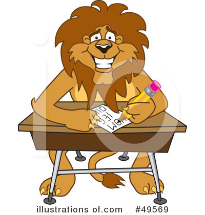 Royalty-Free (RF) Lion Character Clipart Illustration by Mascot Junction - Stock Sample #49569
