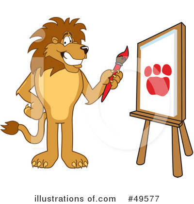 Royalty-Free (RF) Lion Character Clipart Illustration by Mascot Junction - Stock Sample #49577